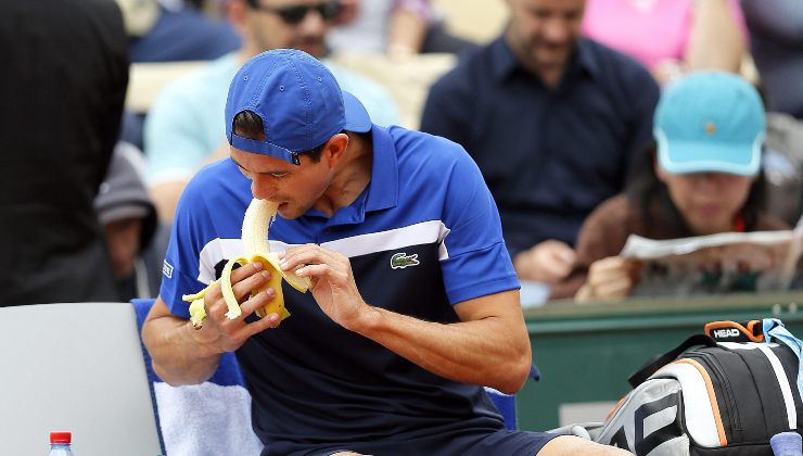 tenista tenis plátano deporte