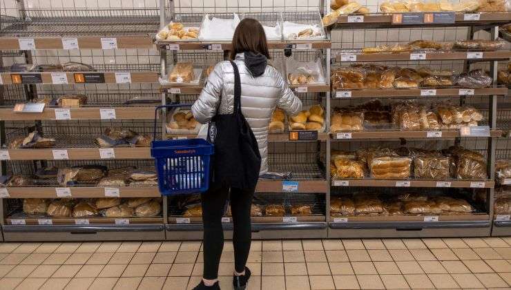Precios de pan en el supermercado