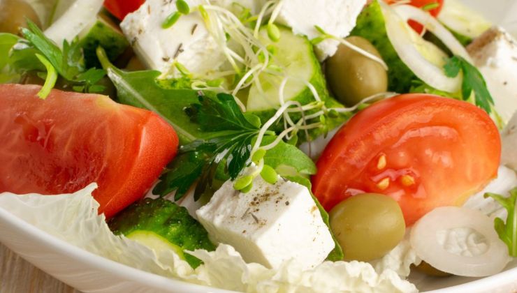 La receta para una ensalada griega