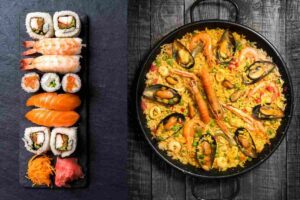 paella sushi arroz cenar comer comida consejos recetas