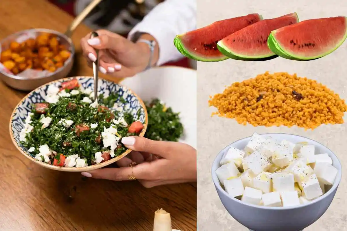 cous cous anguria feta