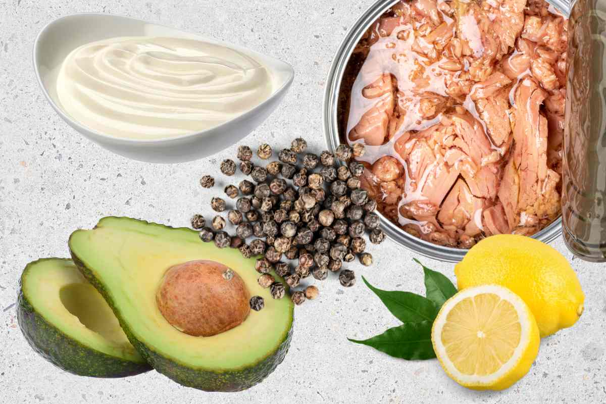 avocado yogurt tonno limone pepe