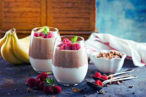 dolce cremoso al cucchiaio dietetico