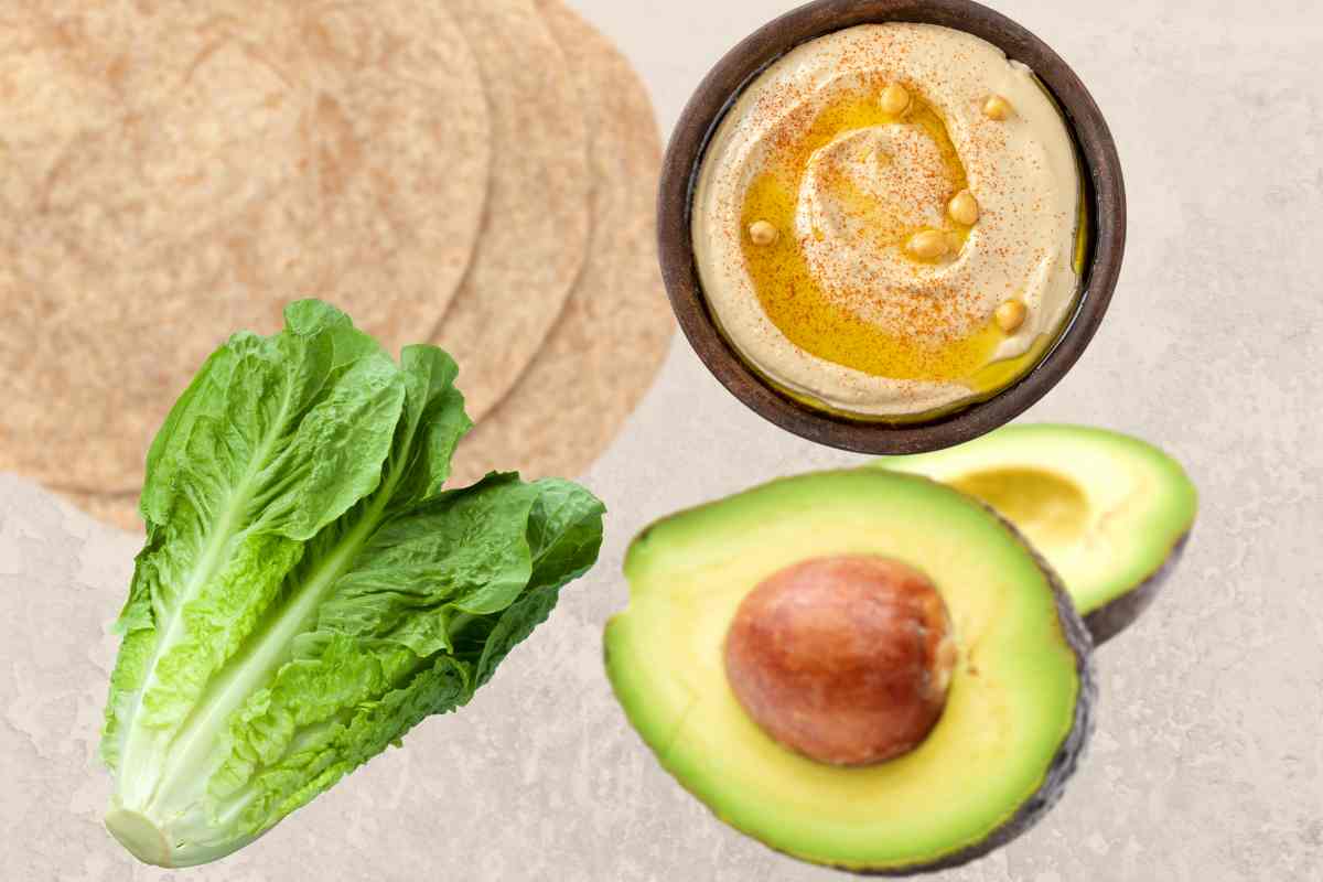 hummus avocado lattuga wrap
