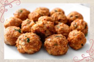 polpette di tonno su un piatto