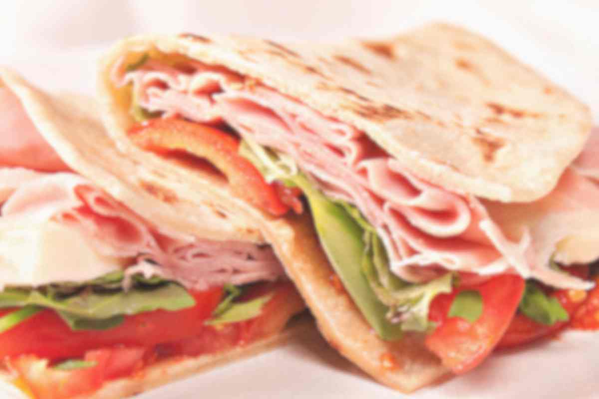 Piadina con pavo.