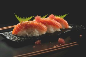 sushi finto con salmone e riso