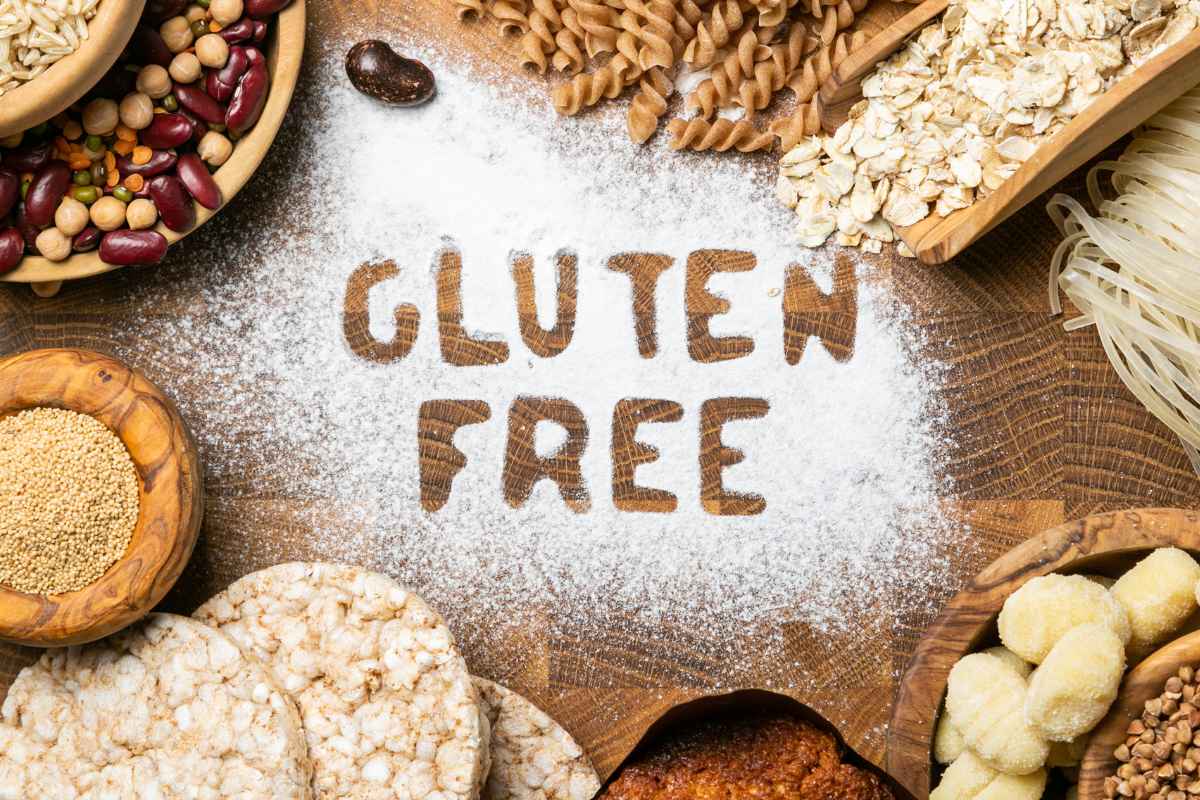 Farine senza glutine con la scritta Gluten Free