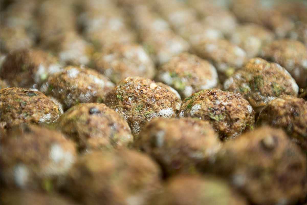 Primo piano diPolpette di melanzane light al forno