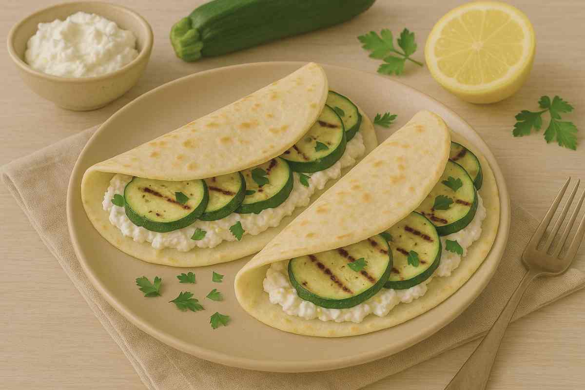 piadinas de claras con ricotta al limón