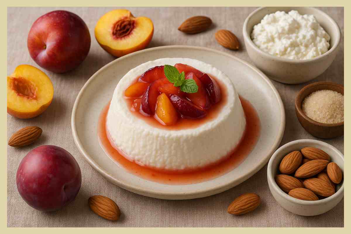 flan di frutta e ricotta