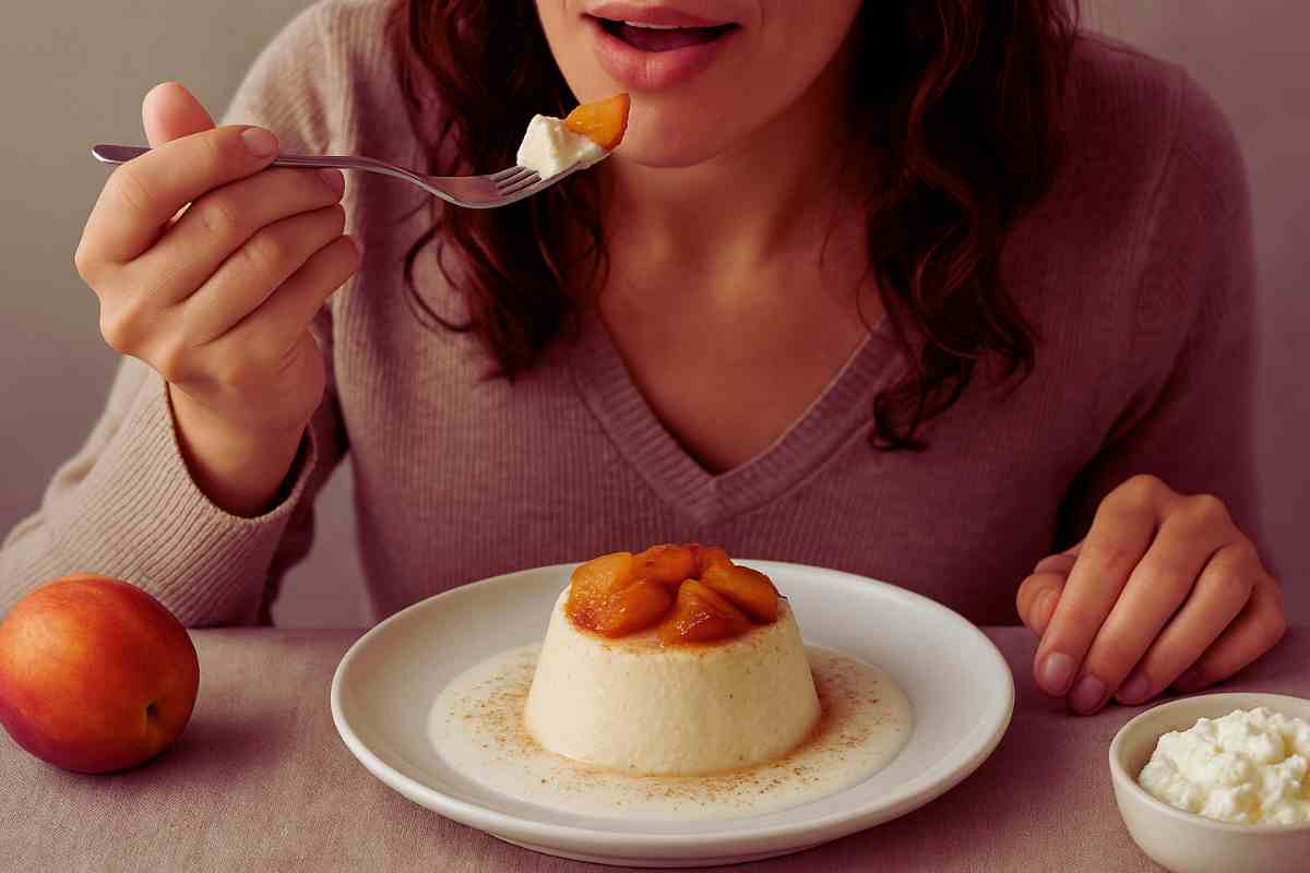persona che mangia il dolce