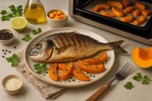 orata al forno e zucca