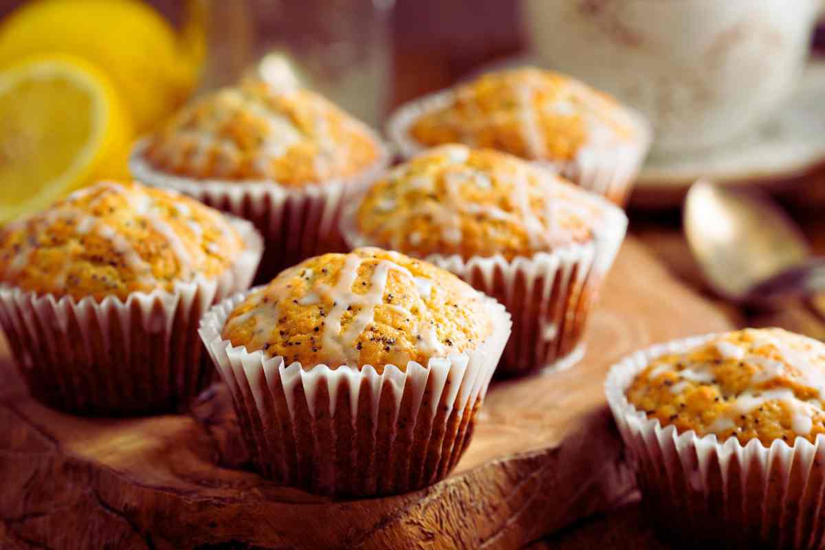 muffin al limone con glassa