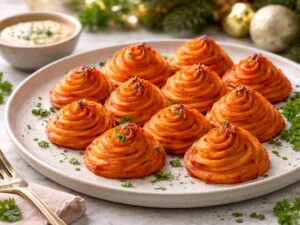 Patatas duquesa con tomate