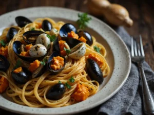 Spaghetti con Calabaza y Mejillones: Un Plato Diferente pero Delicioso