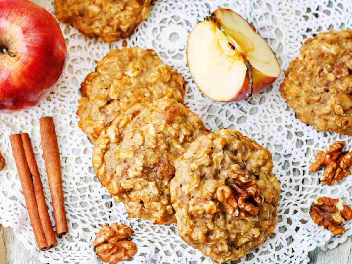Galletas avena, manzana y canela 